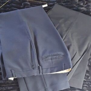 Men's Black and Navy Dress Pants